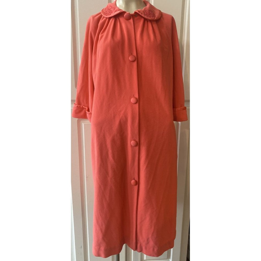 vintage 60s GOSSARD ARTEMIS robe lounge housecoat pink/melon Sz 10